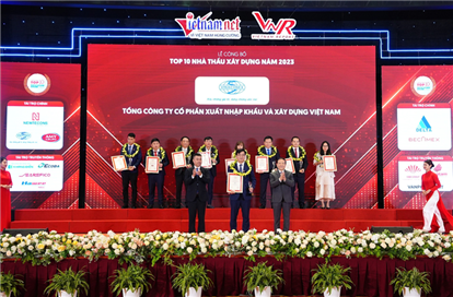 VINACONEX TIẾP TỤC ĐƯỢC VINH DANH TOP 10 NHÀ THẦU XÂY DỰNG NĂM 2023